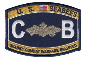 Seabee Combat Warfare Badge Enlisted Patch - Bild 1 von 6