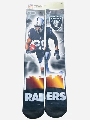 Las Vegas Raiders NFL FBF Socks Large Mens 10-13 Amari Cooper For Bare Feet - Image 1 of 4