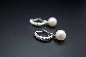 Pearl Hoop Earrings CZ Hoop Earring Double Use Hoop Earrings Diy Hoop Earring - Picture 1 of 10