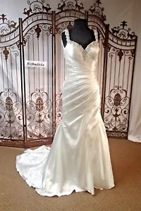 724Wb SINCERITY BRIDAL 3788 GRÖSSE 10 ELFENBEIN $ 1257 STRASS HOCHZEITSKLEID KLEID NEU MIT ETIKETT - Bild 1 von 12