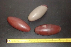 3 Different 3.5" Shiva Lingam Stone Narmada River India  - Bild 1 von 3