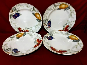Charter Club Casuals Summer Grove Set Of 4 Fruit Design Dinner Plates 11" - Picture 1 of 2