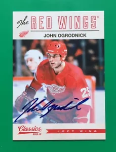 JOHN OGRODNICK(DETROIT)12-13 CLASSIC SIGNATURES HARD SIGNED AUTOGRAPHED CARD 165 - Picture 1 of 2