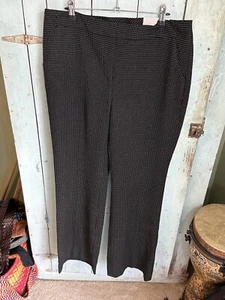 Chicos So Slimming Trouser Pant Size 1.5R/10R Textured Dot Black NWT - Picture 1 of 6