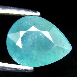 1.72 CTS 9X7 MM TREMENDOUS! BLUEISH GREEN NATURAL GRANDIDIERITE GEMSTONES - Picture 1 of 4