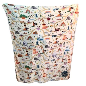 Disney Pixar World Park Life & Attractions Icons Throw Blanket 70"x59" - Picture 1 of 10
