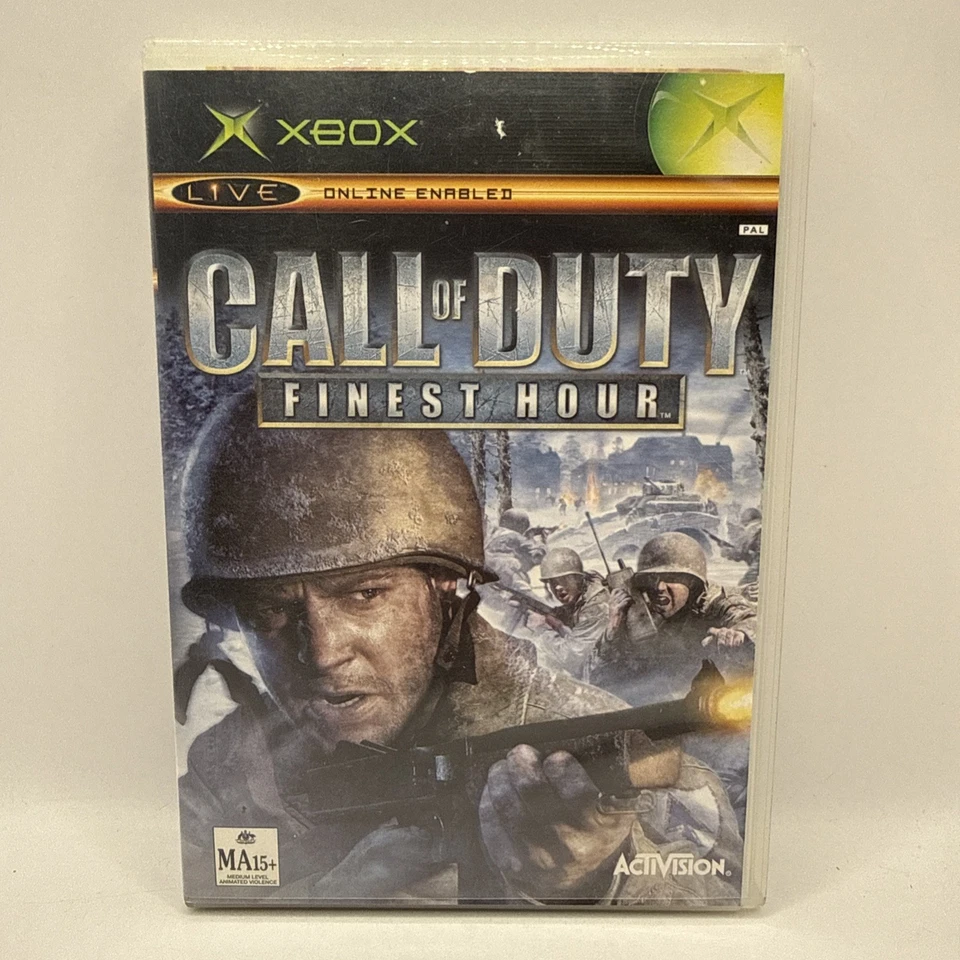 Call Of Duty Finest Hour Microsoft Xbox Original Game With Manual PAL Ex Rental - Image 1 of 4