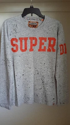 Top manga larga SUPERDRY California SURF Team talla XL gris moteado usado en excelente estado Foto 1 de 4