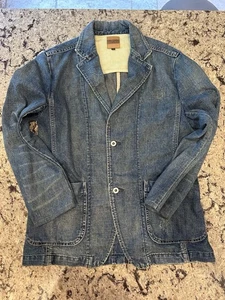 Chaqueta Denim Vintage Power To The People Azul Denim Abrigo Blazer Marca Japonesa M - Imagen 1 de 13