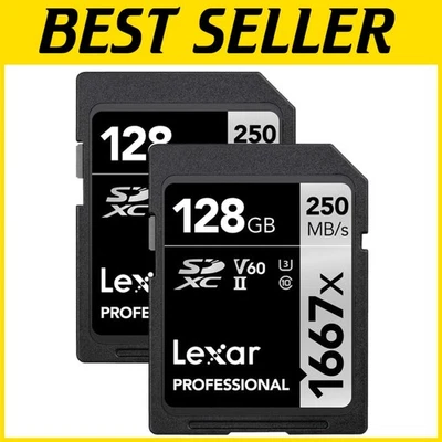 Professional 1667x UHS-II SDXC Cards - 250MB/s Reads for Cinematic Imaging - Image 1 of 4