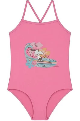 Traje de baño de una pieza para niñas Shiwi RIDE THE WAVE SNOOPY, rosa, 128 Foto 1 de 2