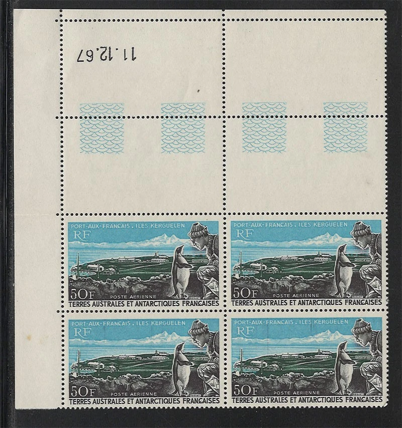 FRENCH SOUTHERN ANTARCTIC SCOTT#C14 MINT NEVER HINGED CORNER BLOCK OF FOUR - Image 1 of 1