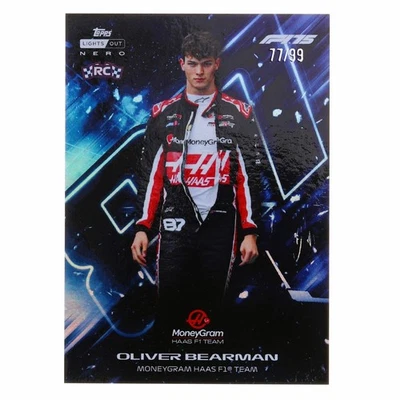 Oliver Bearman RC Rookie Topps Lights Out 2025 F1 Formel 1 Formula 1 Nero 77/99 - Bild 1 von 2