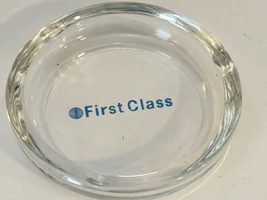 Vintage Pan Am First Class Ashtray Glass Wave Logo (No Chips or Cracks) - Picture 1 of 9