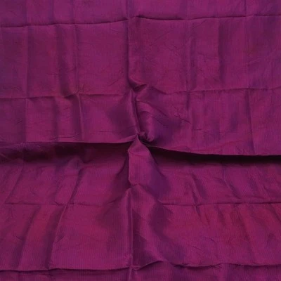 Vintage Purple 100% Pure Silk Handloom Sari Remnant 5YD Craft Fabric Silk Scrap - Image 1 of 4