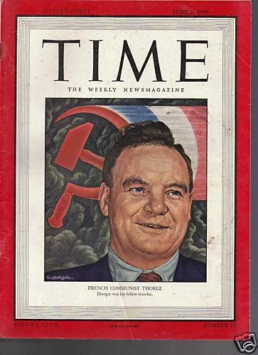 Time Magazine French Communist Thorez June 3, 1946 - Image 1 of 1