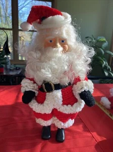 1990 RARE SANTA CLAUS BILLIE PEPPER DOLL WITH CROCHET OUTFIT - Picture 1 of 11