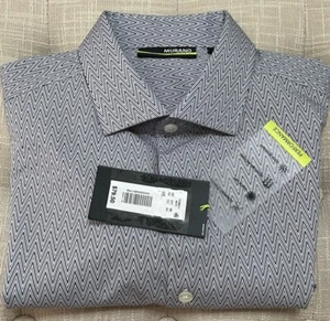 NWT Murano Performance size L slim fit white Button Up long sleeve shirt mens - Picture 1 of 8