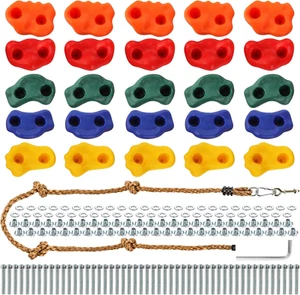 25 Packs Rock Climbing Holds for Kids and Adults, Indoor & Outdoor Rock Wall Cli - Picture 1 of 8