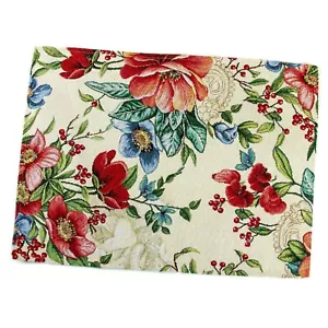 Manteles florales de tela decorativos tapetes de lugar servilletas con tapiz de flores - Imagen 1 de 4