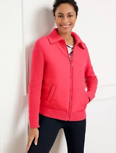 Quilted Full Zip Sweater Jacket at Talbots, NWT $169, All size a available. - Picture 1 of 3