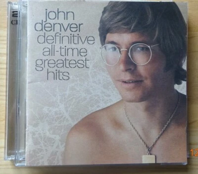 JOHN DENVER-DEFINITIVE ALL TIME GREATEST HITS-2 CD ALBUM--24 TRACKS-EX CONDITION - Image 1 of 2
