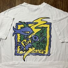 Vintage Art T Shirt Size XL Ad Gulp 80s 90s Pop Tee Distressed Fish Colorful
