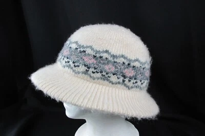 Sombrero Cubo Tejido ARIS De Colección Gris Crema Melocotón Hilos Metálicos Hecho en EE. UU. Foto 1 de 4