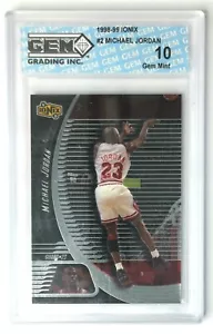 1998-99 Upper Deck IONIX #2 Michael Jordan Chicago Bulls GEM GRADING MINT 10 - Foto 1 di 3