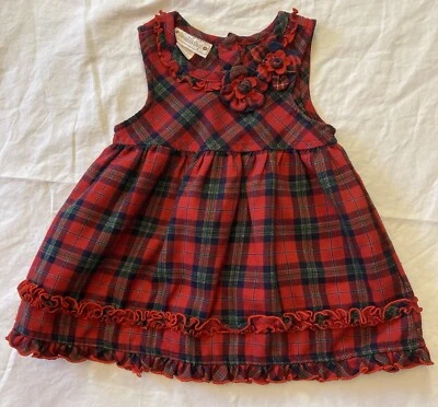 Holidays | Samantha Says | Toddler Kids Baby Red Tartan Plaid Dress Size 2T - Image 1 of 4