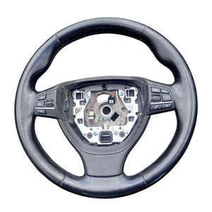 2009 - 2015 BMW 750i 750li LEATHER STEERING WHEEL W CONTROLS BLACK OEM - Picture 1 of 4