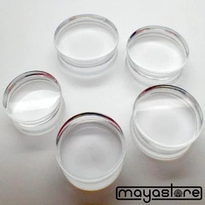22MM-30MM KLAR OHR PLUG TRANSPARENT PLUGS BIG RETAINER ACRYL TUNNEL CLEAR SADDLE - Bild 1 von 1