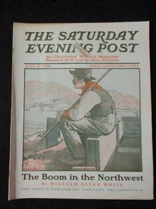 Vintage Saturday Evening Post  May 21, 1904 Emlen McConnell cover art - Picture 1 of 3