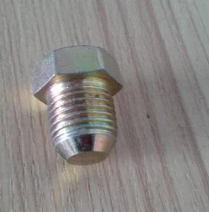 Hydraulic Fitting Adapter JIC Male Hex Plug AN 08 UNF 3/4-16 Oil Gas Steel #bM - Picture 1 of 1