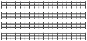 Ratio 425 / F425 LMS Lineside Fencing Black kit 860mm per pack OO BNIB (t) - Picture 1 of 3