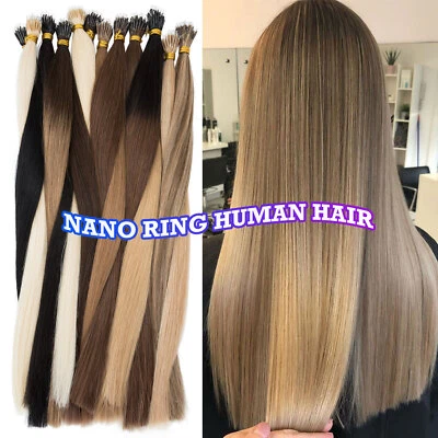 CLEARANCE 150G Nano Ring Extensions 100% Human Remy Hair Micro Loop Bead Blonde# - Image 1 of 4