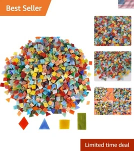 1600 Vibrant Glass Mosaic Tiles - Assorted Colors & Shapes for Creative Crafts - Picture 1 of 7