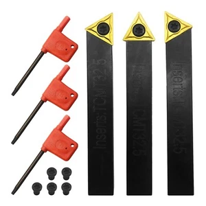 GBJ 3pcs 1/2inch Indexable Carbide Lathe Turning Tool Holder Mrtal Lathe Cutt... - Picture 1 of 7