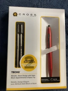 Bolígrafo Cross Tech 2 punto medio barril rojo con dos recargas adicionales - Imagen 1 de 4