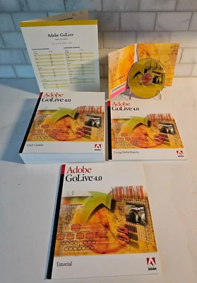 VTG  Adobe GoLive 4.0 Software Mac w/ Serial Numbers, User & Quick Ref Guides - Image 1 of 4