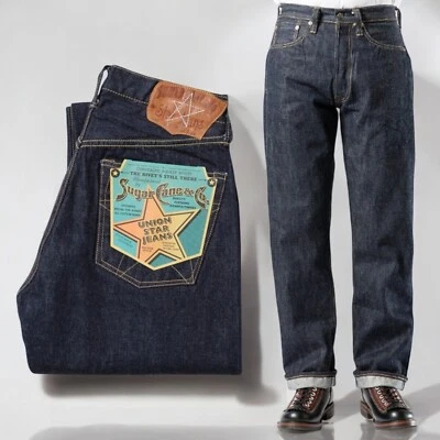 Pantalones de mezclilla SUGAR CANE SC40065A 421A Union Star para hombre un lavado nuevos JAPÓN Foto 1 de 4