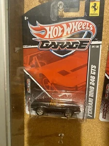 Hotwheels Ferrari 246 Dino Black GARAGE SERIES Mattel RARE HTF MONMC Real Riders - Picture 1 of 1