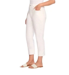 Jean crop femme à manchettes blanc ivoire FRYE neuf avec étiquette (taille 12) - Photo 1/6