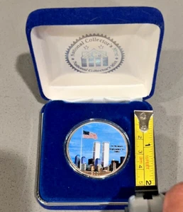 National Collectors Mint 1 oz Silver Dollar w/Case: New York 911 Twin Towers - Picture 1 of 4