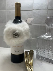 Faux Fur Mink Wine Bottle Stole Collar Sleeve D. Stevens Neiman Marcus Bling! - Picture 1 of 11