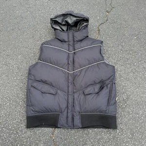 Women’s EMS Chevron Quilted Black Down Fill Puffer Vest With Hood Size XLarge - Bild 1 von 5