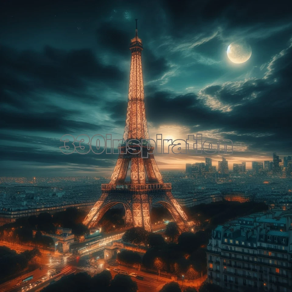Digital Image Picture Photo Wallpaper Background Desktop Art Eiffel Tower #A197 - Image 1 of 1