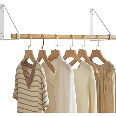 Kleiderstange Wandmontage Garderobenstange Mehrzweck Kleiderständer für Flur ... - Bild 1 von 2