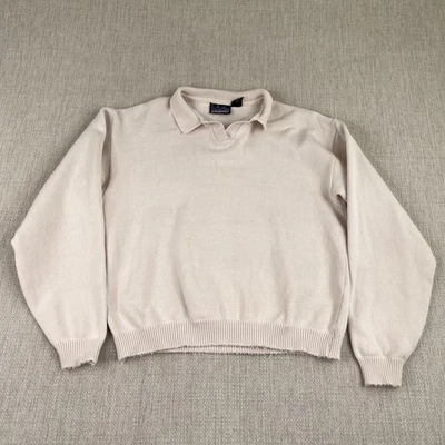 Vintage Patagonia Loop Collar Sweater Womens Made In USA (READ) White Cotton VTG - Image 1 of 4