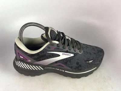 Brooks Adrenaline GTS 23 Black/ Purple/ Light Blue Running Shoe Women's Sz 6 B - Image 1 of 4